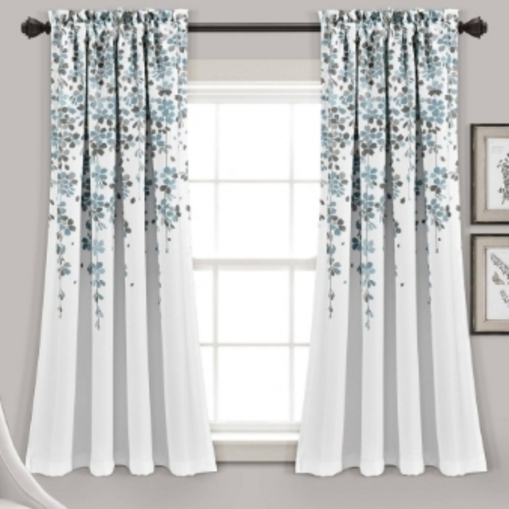 Lush Décor Weeping Flower Light Filtering Curtain Panels